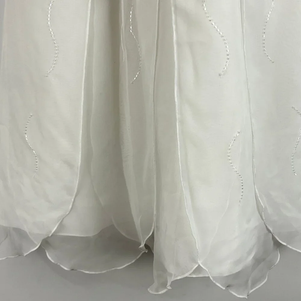 Sarah Louise Baby Formal Dress Size 6 Mths White Fit Flare Polyester Nylon - Picture 9 of 9